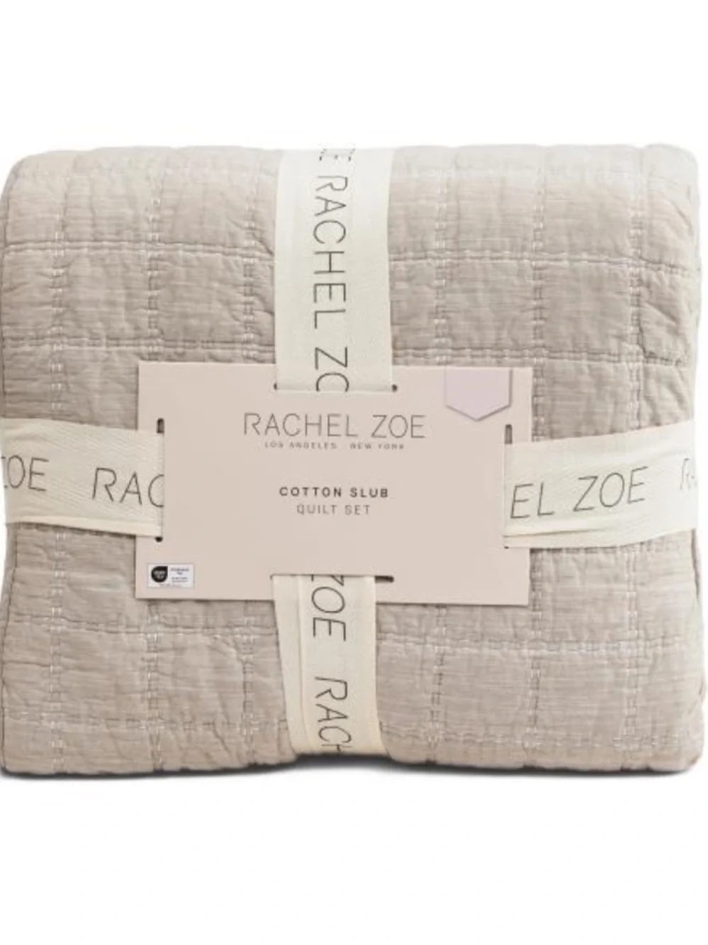 Rachel Zoe Cotton Slub Quilt Set - String